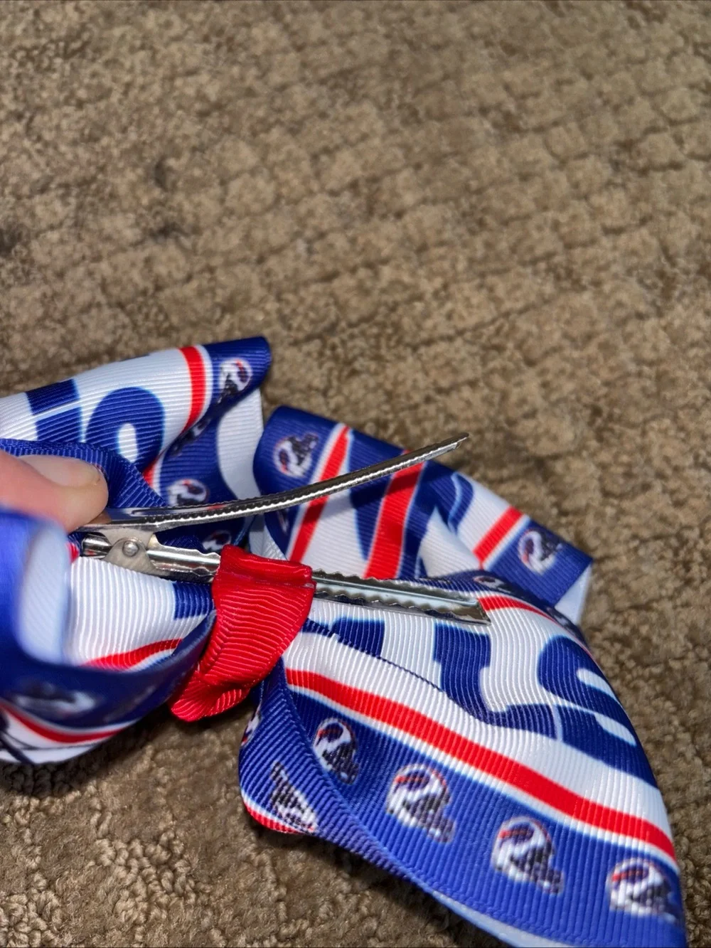 Buffalo Bills football hair bow clip